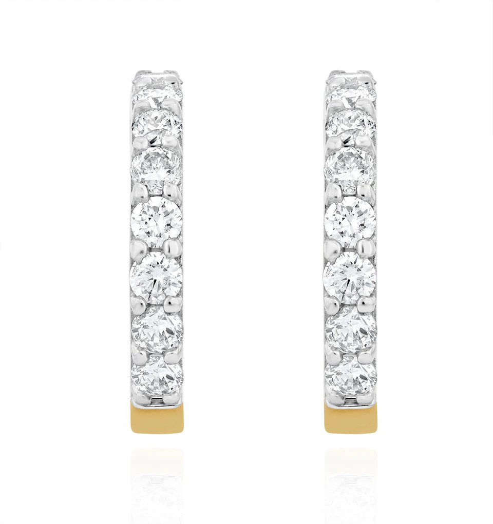 Comfort Huggie Lab Diamond Earrings 0.50ct H/Si in 9K Gold