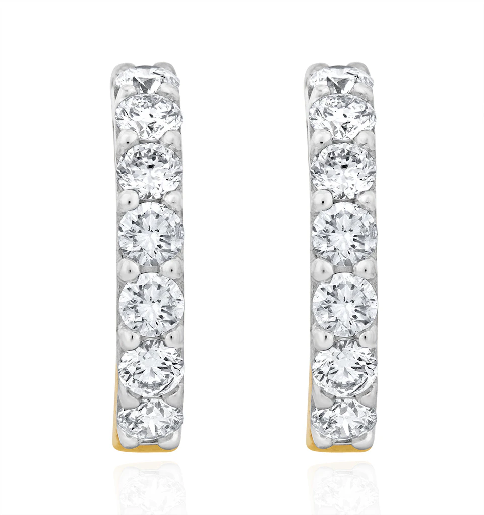 Comfort Huggie Lab Diamond Earrings 1.00ct H/Si in 9K Gold