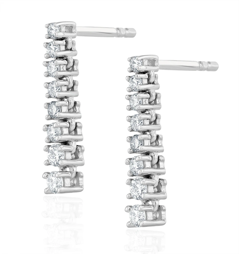 Drop Earrings Lab Diamond 0.30ct in 9k White Gold