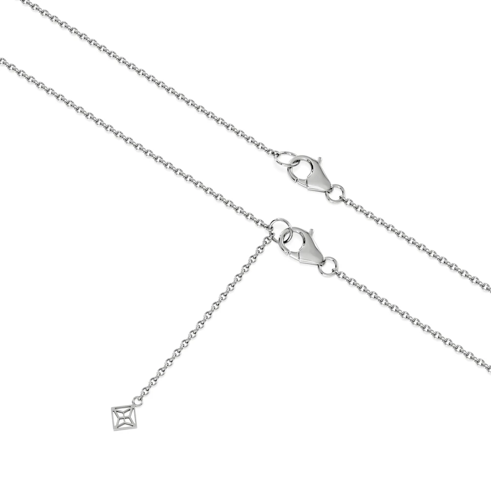 Teardrop Solitaire 0.25ct H/SI Round Cut Lab Grown Necklace in Silver