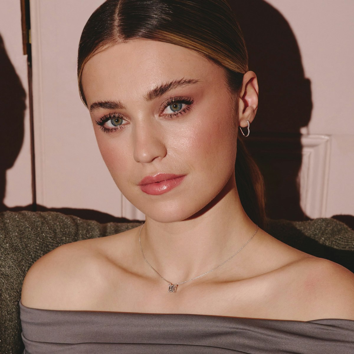 Lab Diamond Heart Hoop Earrings 0.22ct in 18K Gold Vermeil