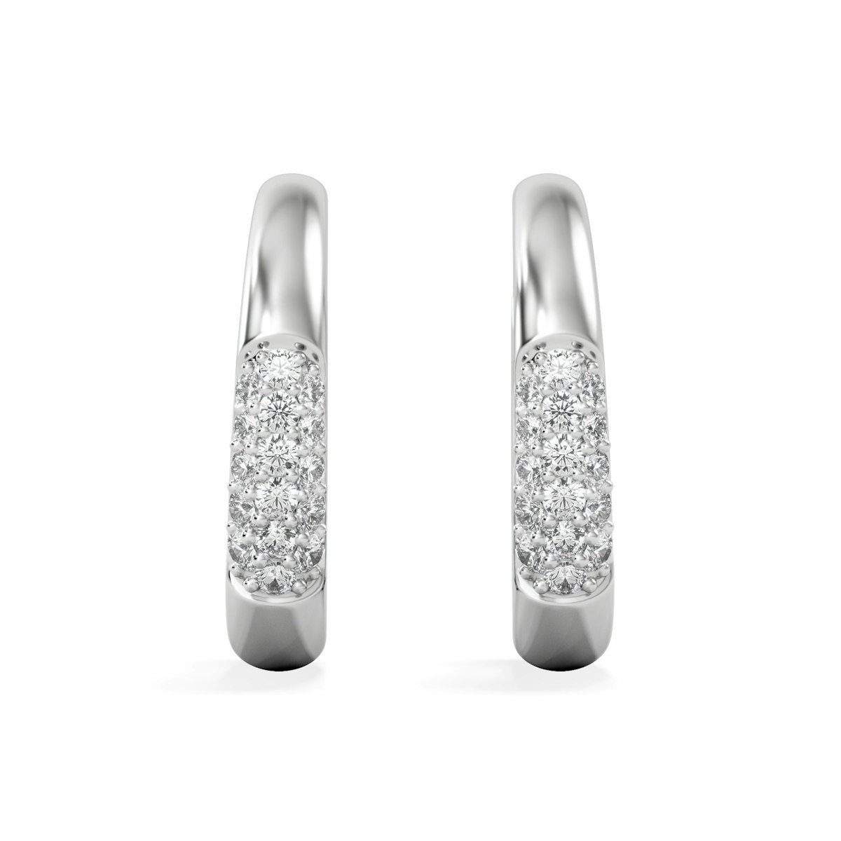 Mini Pavé Huggies Lab Diamond Earrings 0.25ct in 925 Silver
