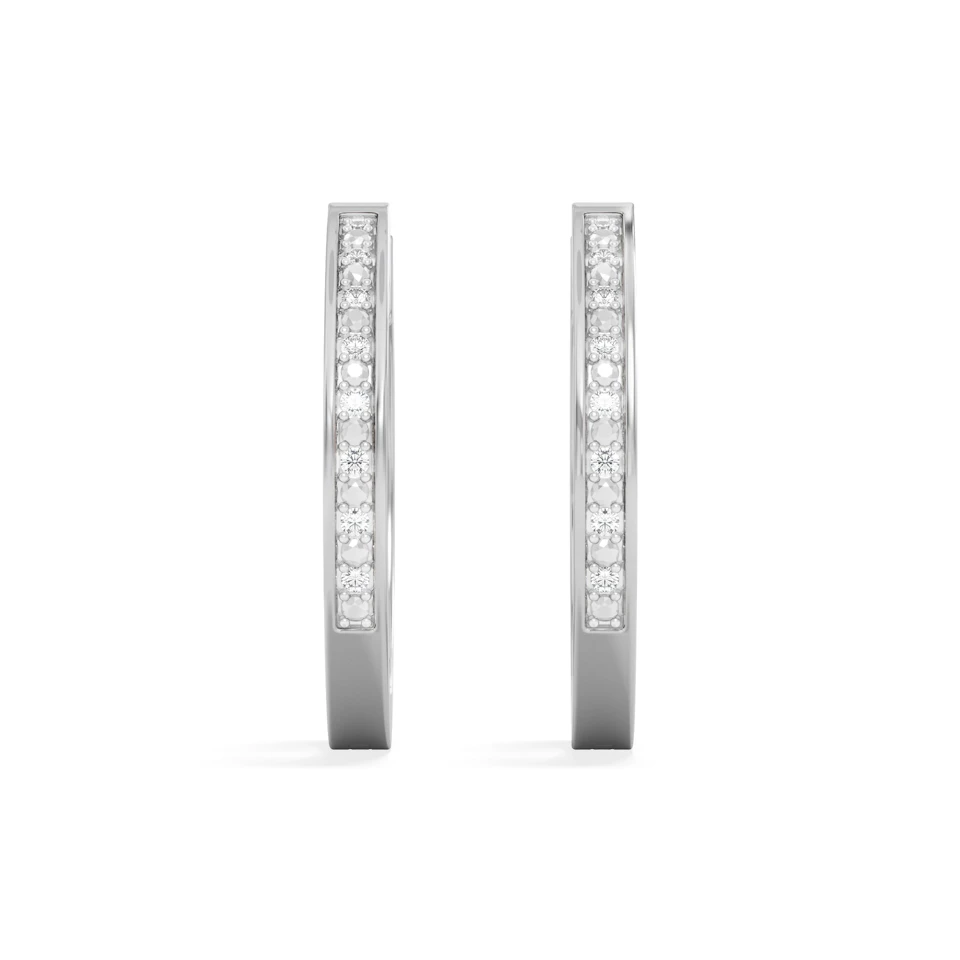 Lyra 0.16ct Lab Diamond Hoop Earrings in Sterling Silver