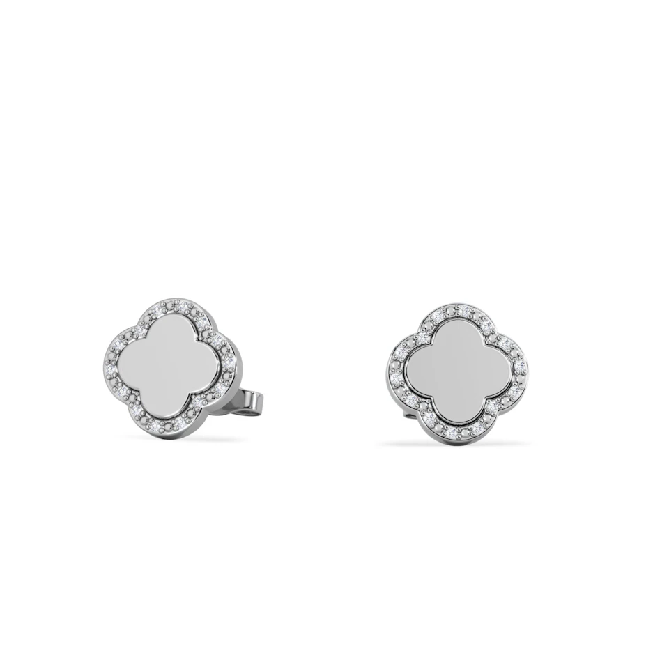 Florence 0.08ct Lab Diamond Halo Stud Earrings in Sterling Silver