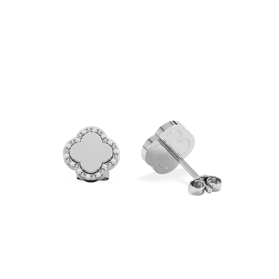 Florence 0.08ct Lab Diamond Halo Stud Earrings in Sterling Silver