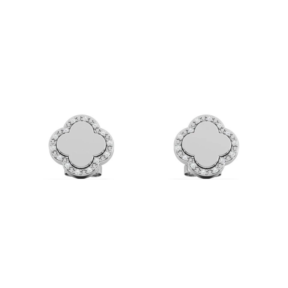 Florence 0.08ct Lab Diamond Halo Stud Earrings in Sterling Silver