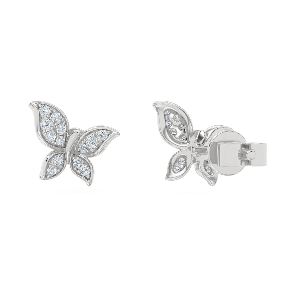 Papillon 0.15ct Lab Diamond Stud Earrings in Sterling Silver