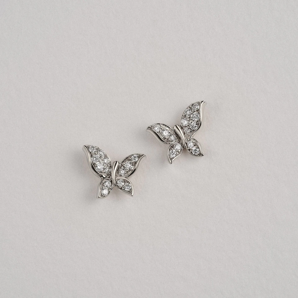 Papillon 0.15ct Lab Diamond Stud Earrings in Sterling Silver