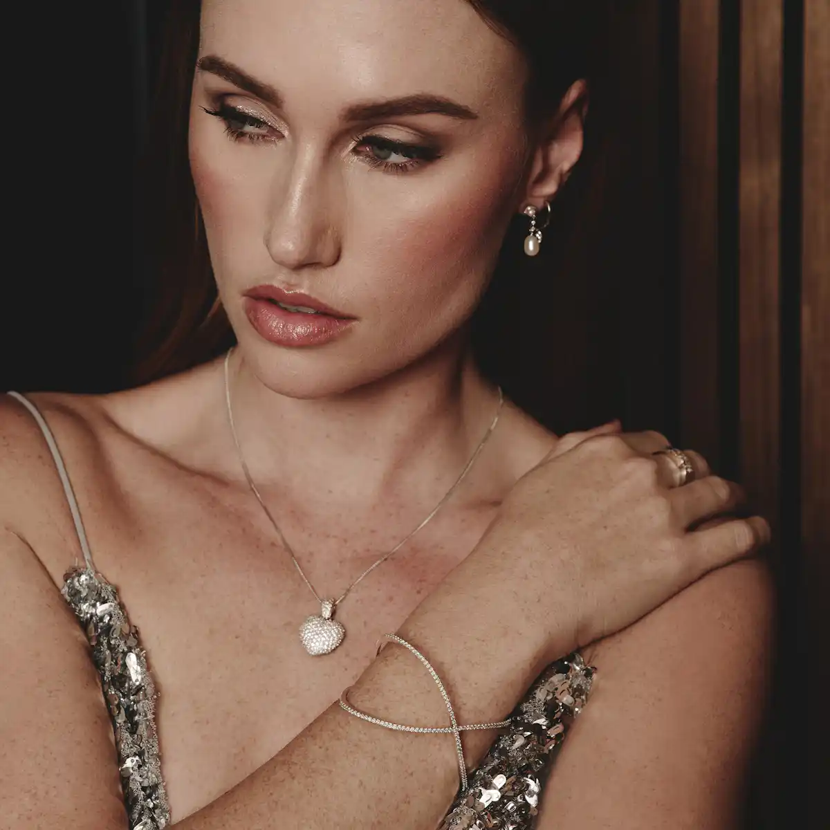 2.00ct Lab Diamond Heart Pendant Necklace H/SI Quality in 9K White Gold