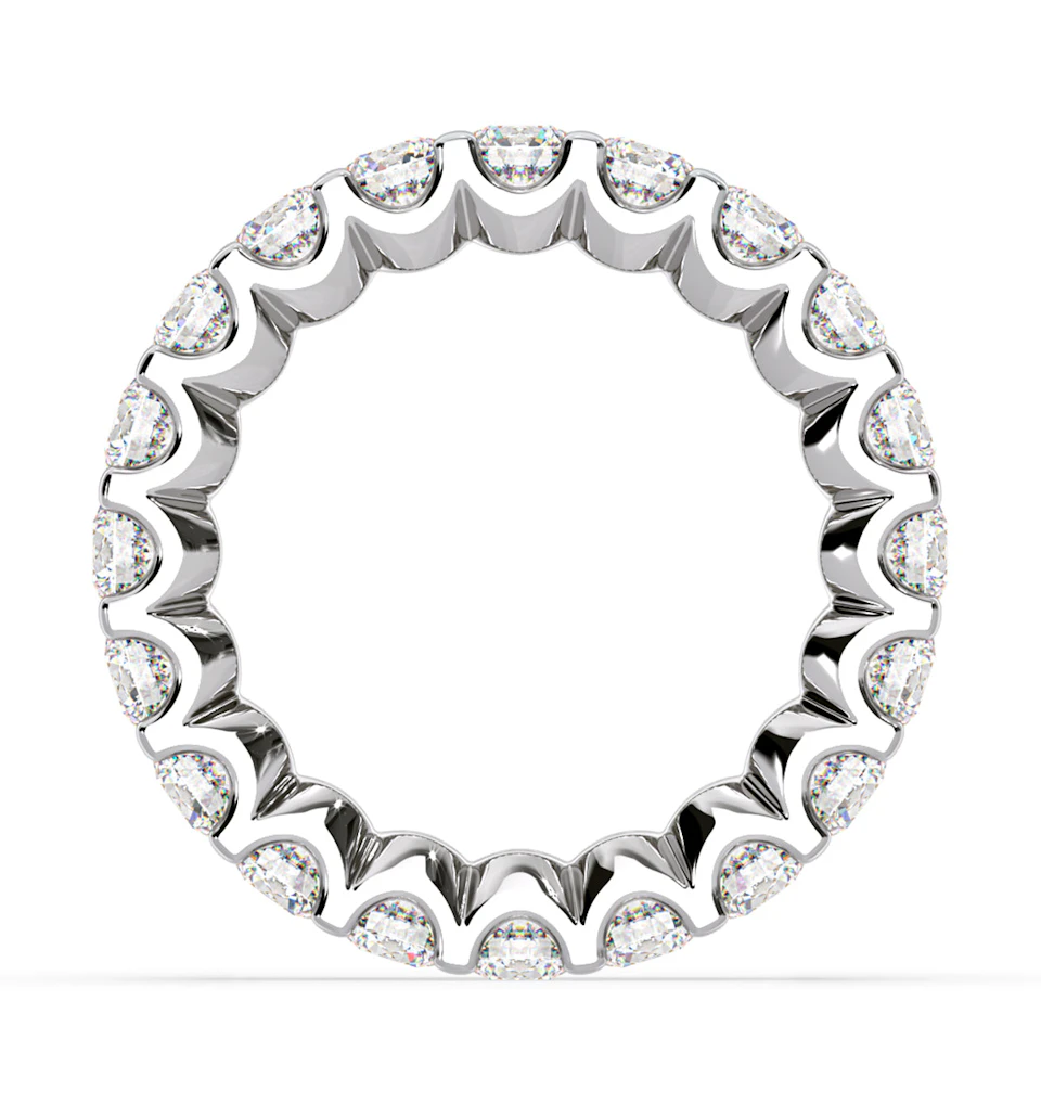 Chloe Lab Diamond Eternity Ring 18K White Gold Claw Set 3.00ct G/Vs
