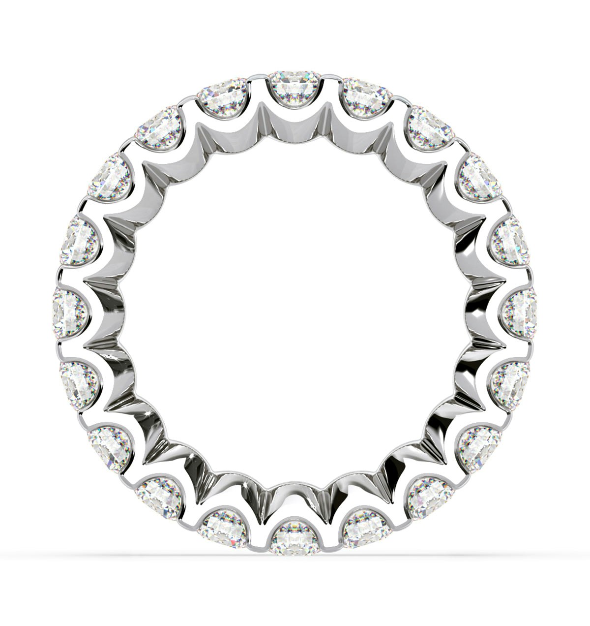 Chloe Lab Diamond Eternity Ring 18K White Gold Claw Set 3.00ct G/Vs