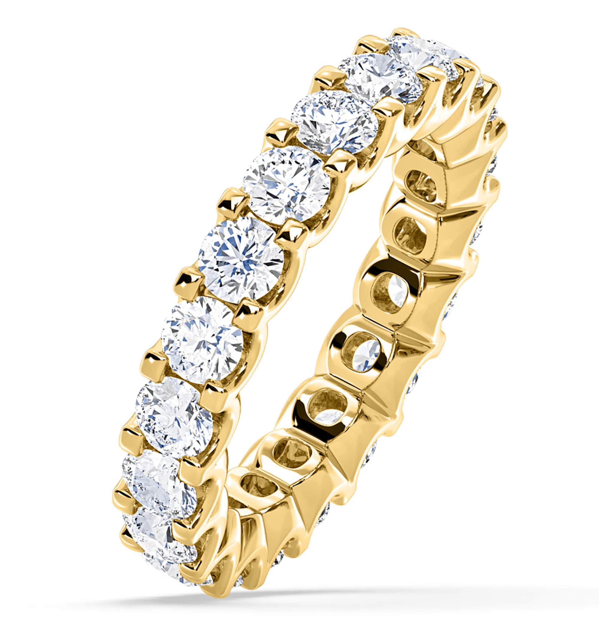 Chloe Lab Diamond Eternity Ring 18K Gold Claw Set 3.00ct G/Vs