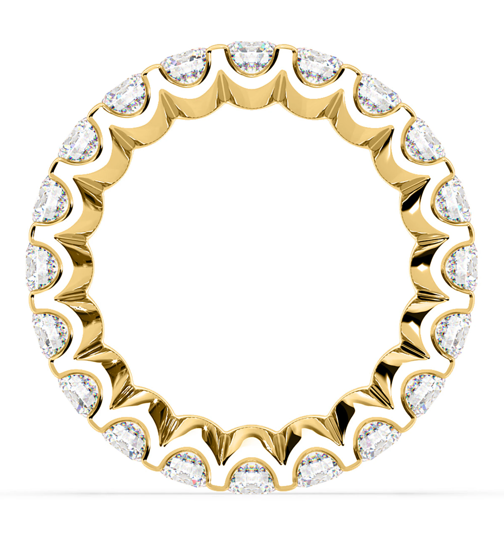 Chloe Lab Diamond Eternity Ring 18K Gold Claw Set 3.00ct G/Vs