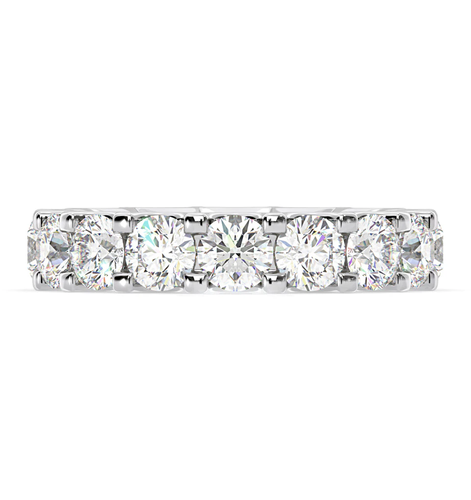 Chloe Lab Diamond Eternity Ring Platinum Claw Set 5.00ct G/Vs