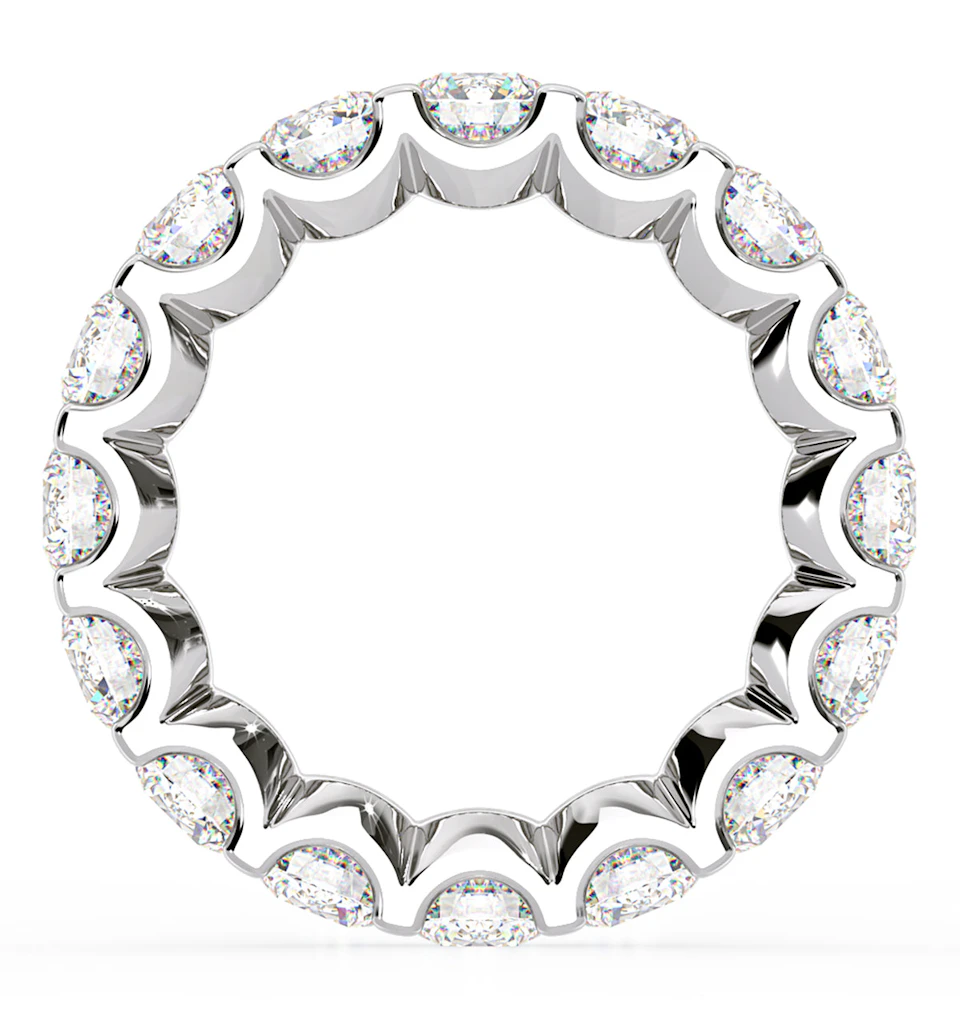 Eternity Ring Chloe Platinum Diamond 5.00ct H/Si