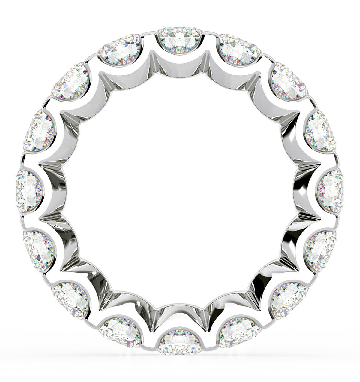 Chloe Lab Diamond Eternity Ring 18K White Gold Claw Set 5.00ct G/Vs