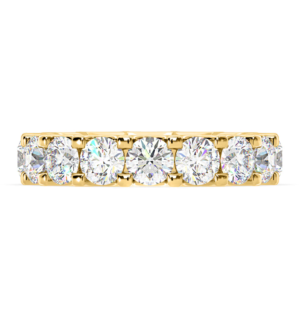 Chloe Lab Diamond Eternity Ring 18K Gold Claw Set 5.00ct G/Vs