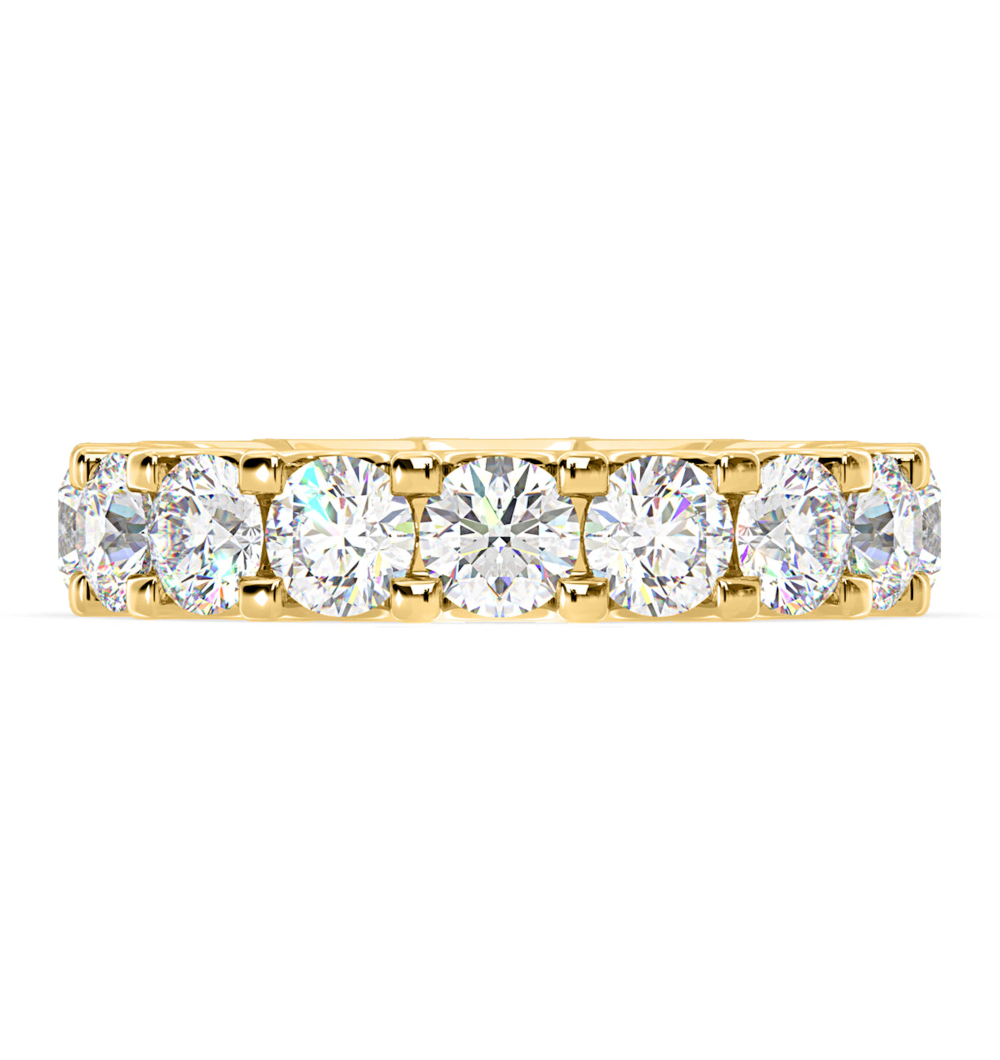 Chloe Lab Diamond Eternity Ring 18K Gold Claw Set 5.00ct G/Vs