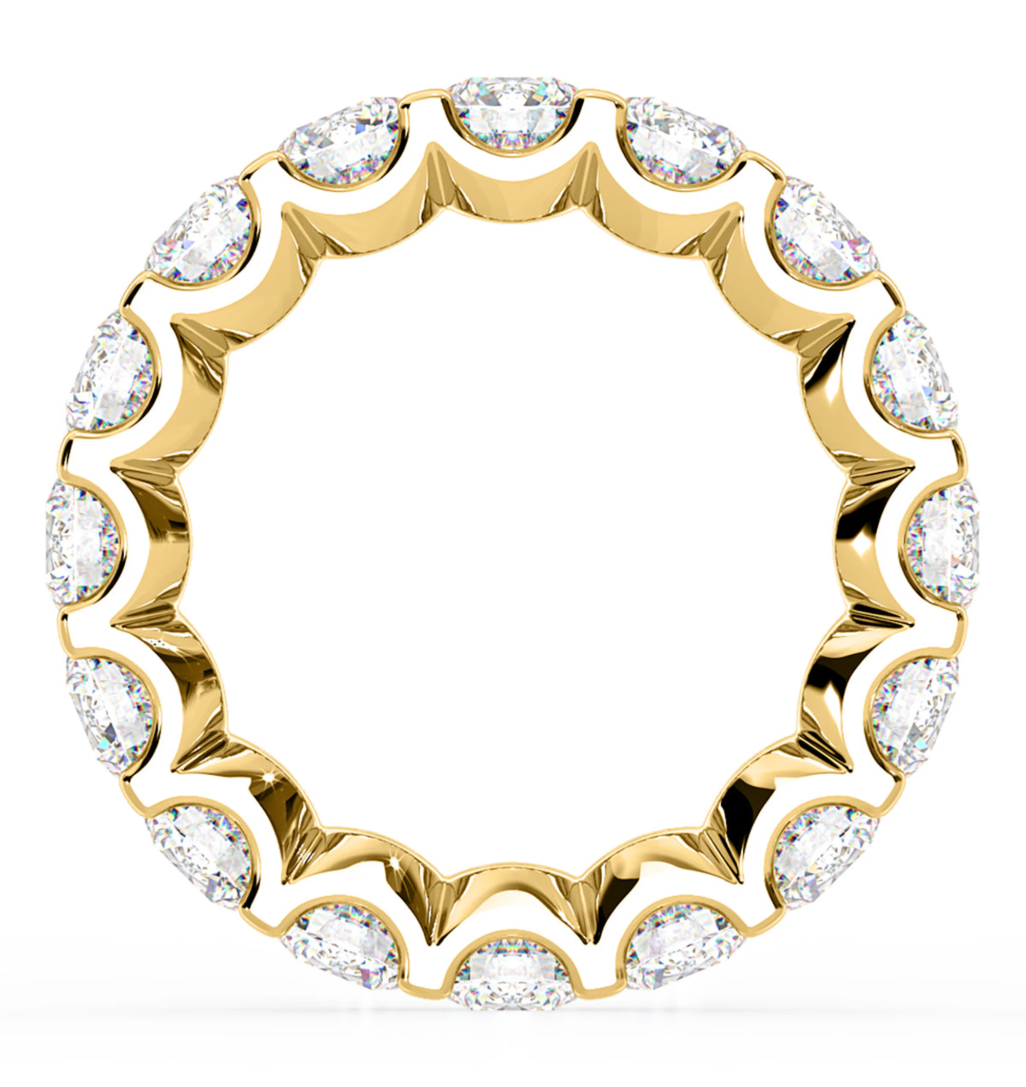 Chloe Lab Diamond Eternity Ring 18K Gold Claw Set 5.00ct G/Vs