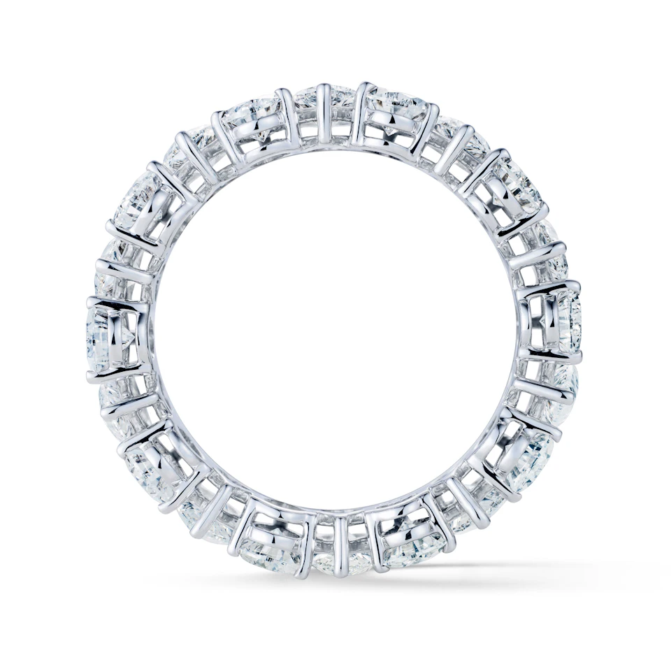 LUXE 4.00ct Lab Diamond Chloe Eternity Ring with IGI Certified Pear-Cut Diamonds in 18K White Gold