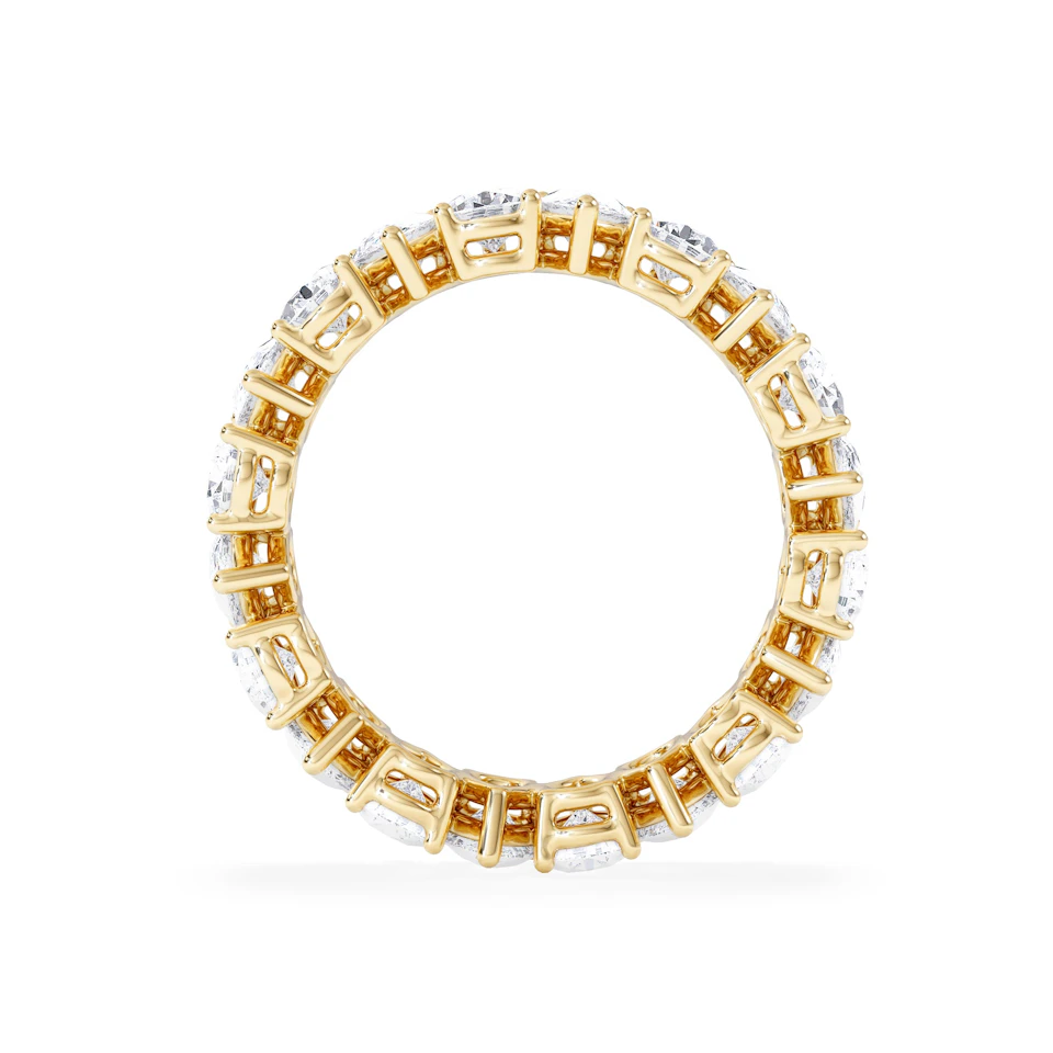LUXE 4.00ct Lab Diamond Eternity Ring with IGI Certified Pear-Cut Diamonds in 18K Yellow Gold