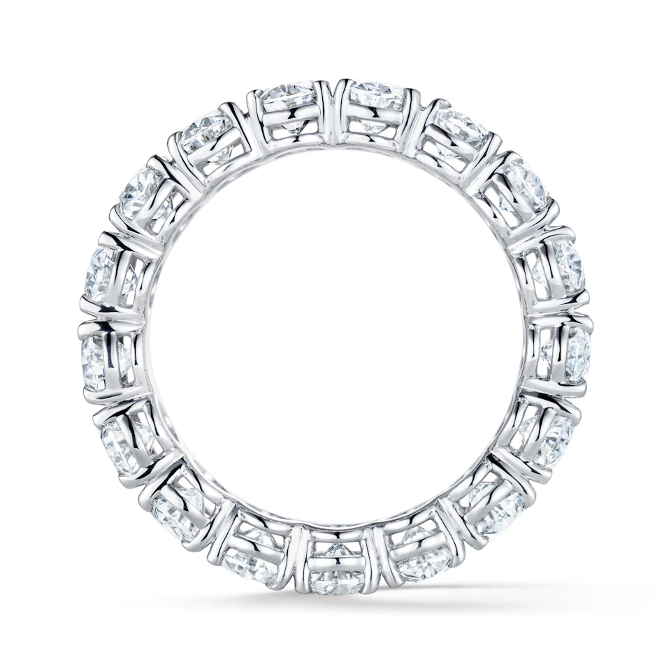 LUXE 5.00ct Lab Diamond Chloe Eternity Ring with IGI Certified Oval-Cut Diamonds in 18K White Gold