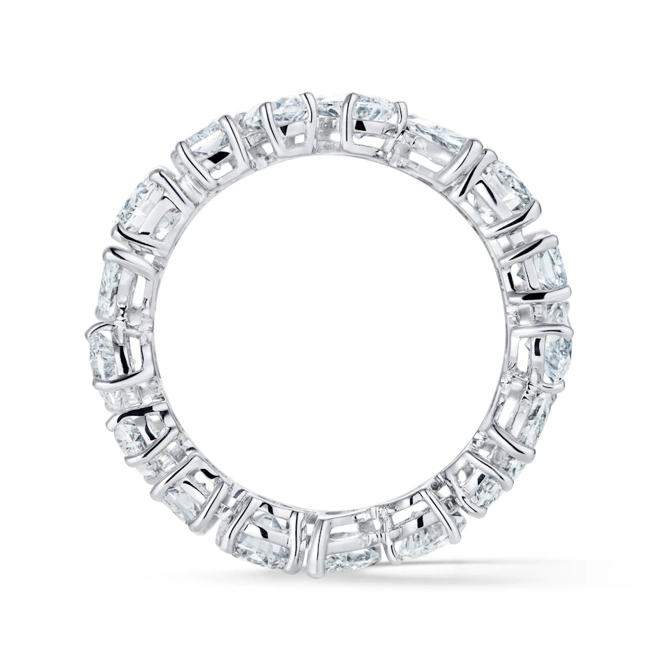 LUXE 4.00ct Lab Diamond Chloe Eternity Ring with IGI Certified Mixed-Cut Diamonds in 18K White Gold