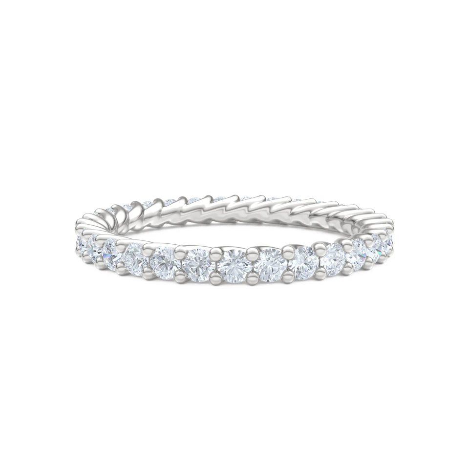 Legacy 1.00ct Round Cut Lab Diamond Eternity Ring in 18K White Gold