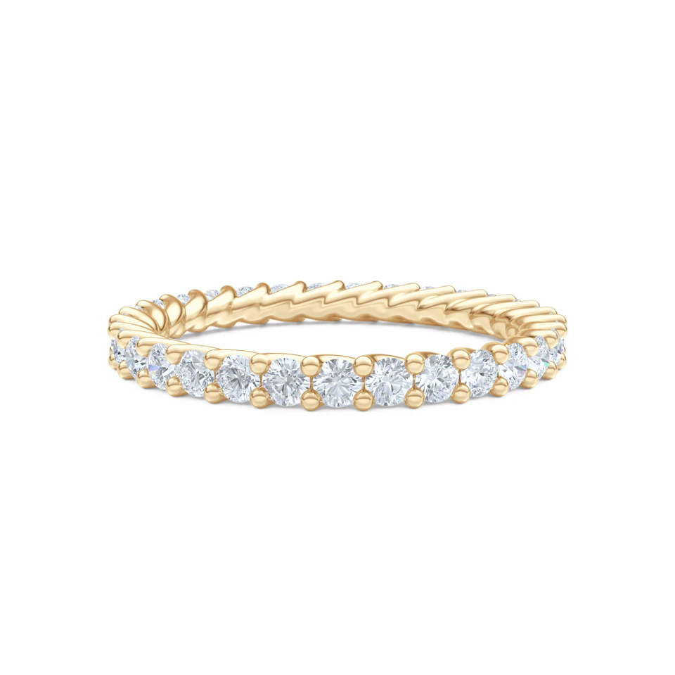 Legacy 1.00ct Round Cut Lab Diamond Eternity Ring in 18K Yellow Gold