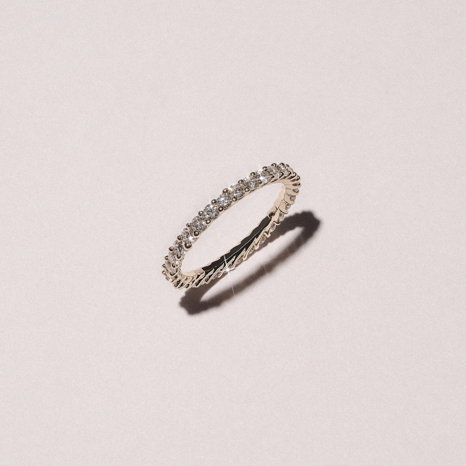 Legacy 1.00ct Round Cut Lab Diamond Eternity Ring in 18K Yellow Gold