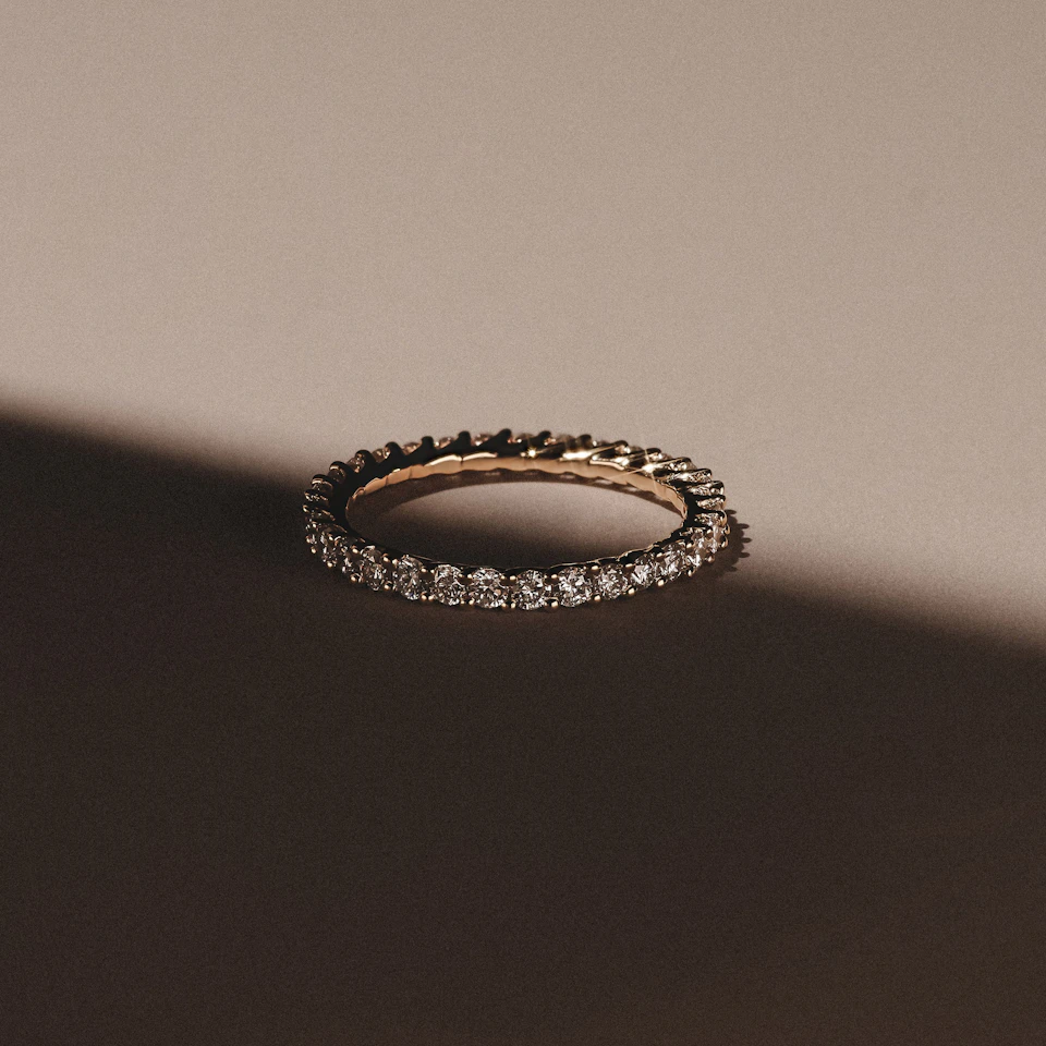 Legacy 1.00ct Round Cut Lab Diamond Eternity Ring in 18K Yellow Gold