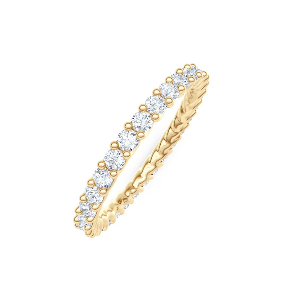 Legacy 1.00ct Round Cut Lab Diamond Eternity Ring in 18K Yellow Gold