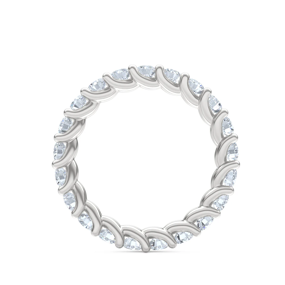 Legacy 2.00ct Round Cut Lab Diamond Eternity Ring in 18K White Gold