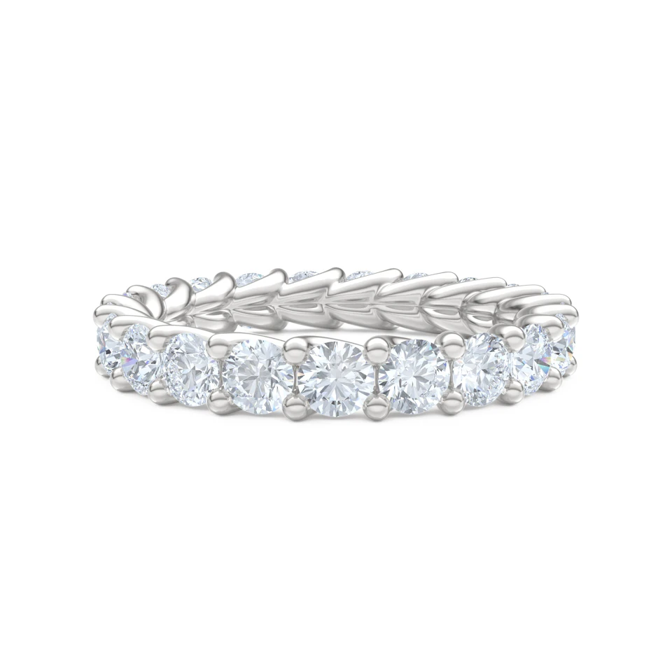 Legacy 2.00ct Round Cut Lab Diamond Eternity Ring in 18K White Gold