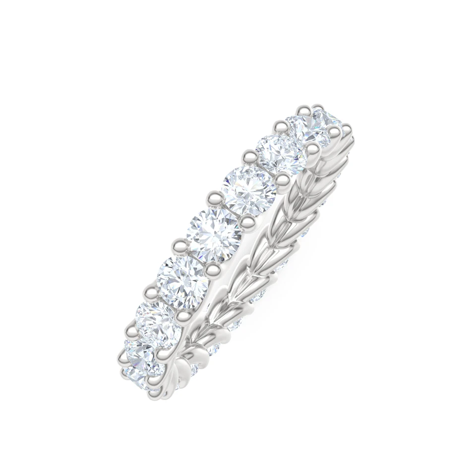 Legacy 2.00ct Round Cut Lab Diamond Eternity Ring in 18K White Gold