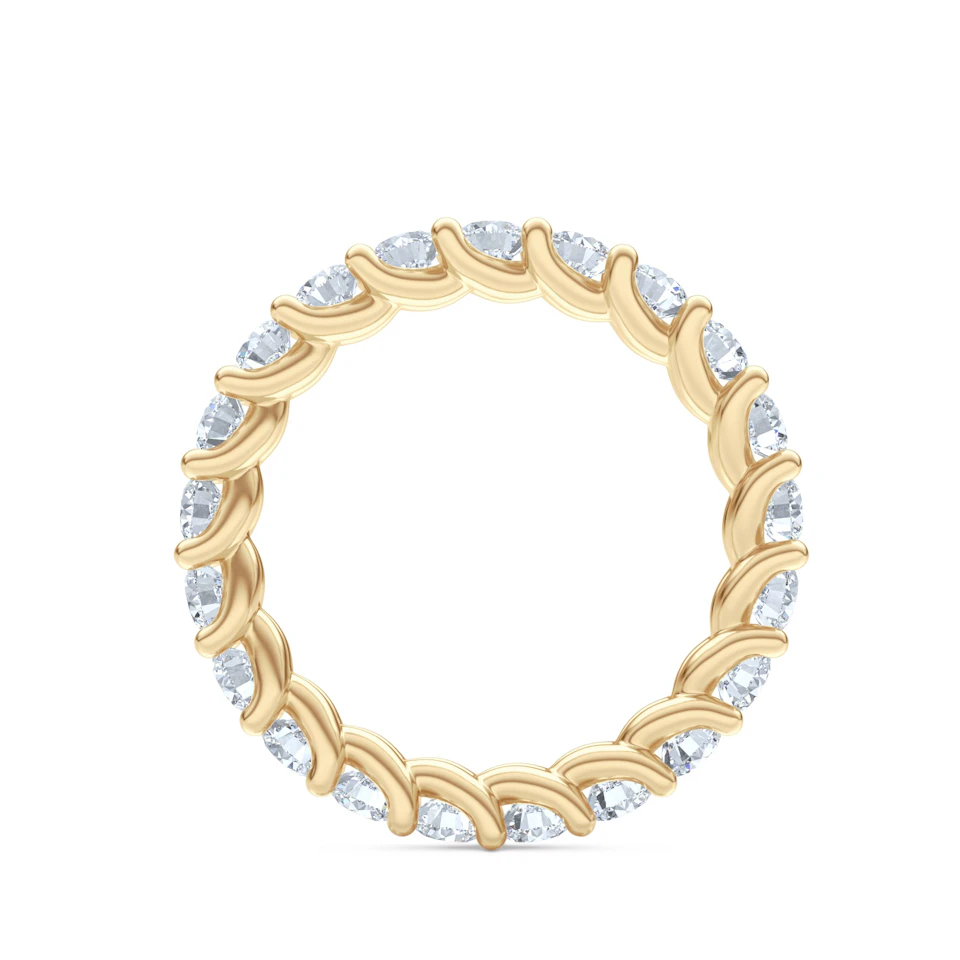 Legacy 2.00ct Round Cut Lab Diamond Eternity Ring in 18K Yellow Gold