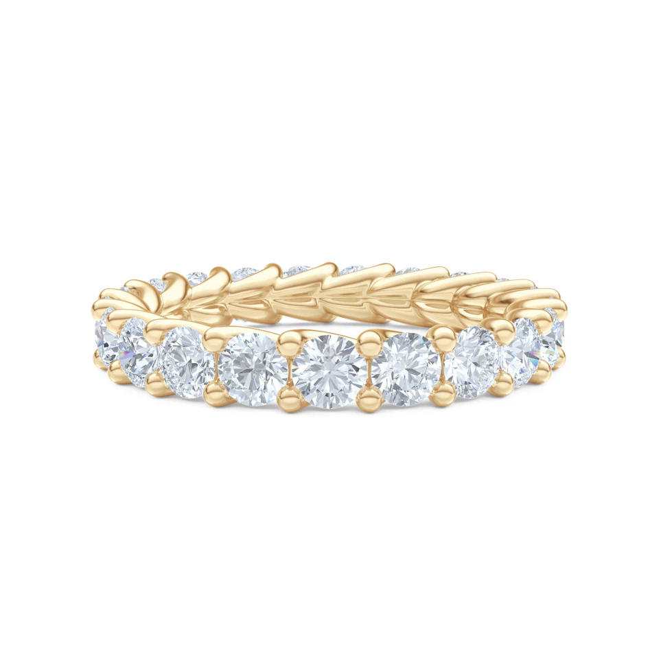 Legacy 2.00ct Round Cut Lab Diamond Eternity Ring in 18K Yellow Gold