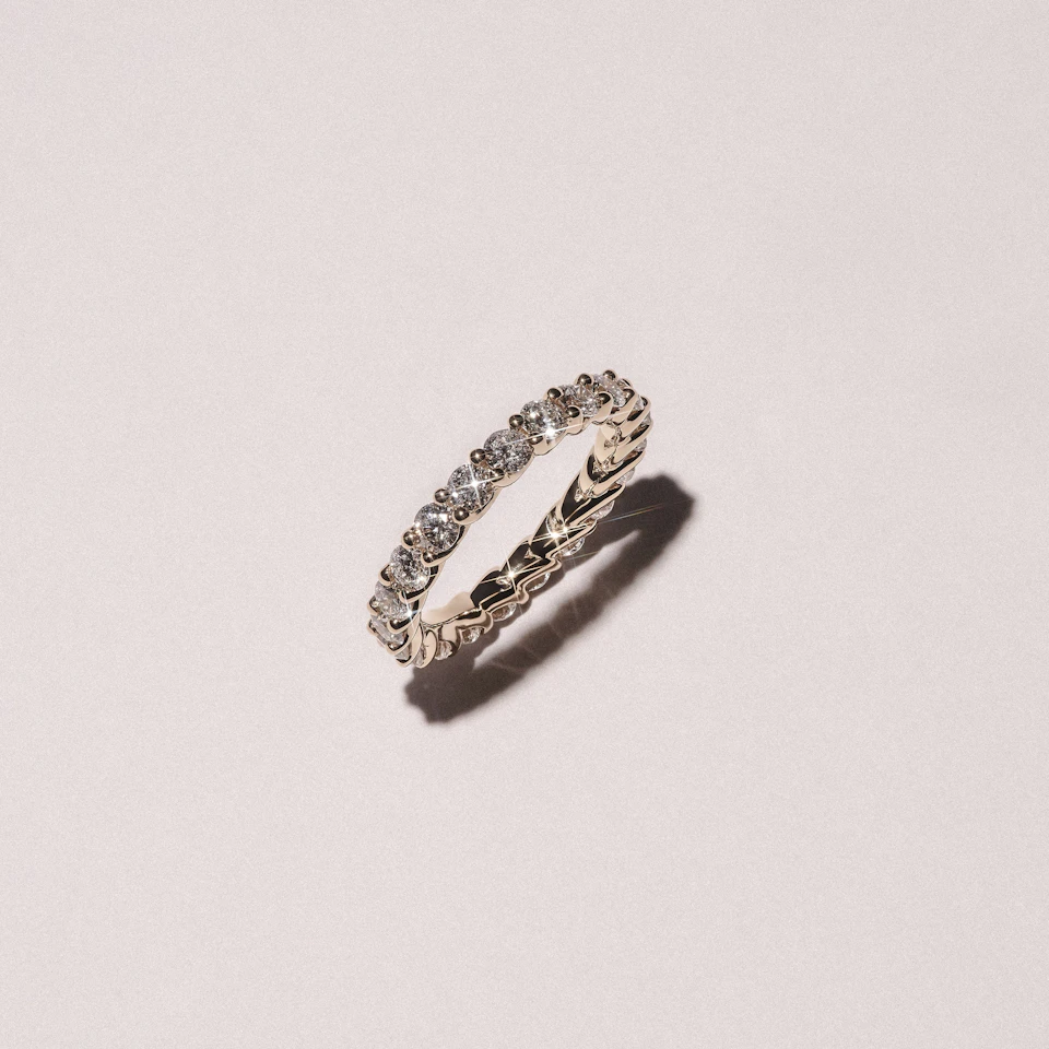 Legacy 2.00ct Round Cut Lab Diamond Eternity Ring in 18K Yellow Gold