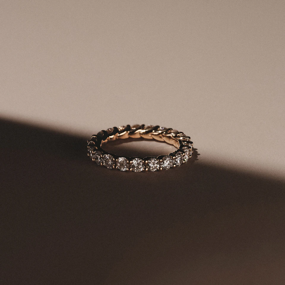 Legacy 2.00ct Round Cut Lab Diamond Eternity Ring in 18K Yellow Gold