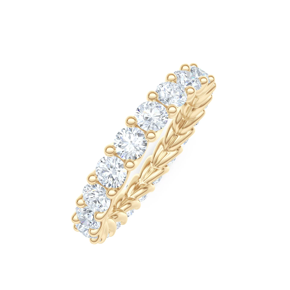 Legacy 2.00ct Round Cut Lab Diamond Eternity Ring in 18K Yellow Gold