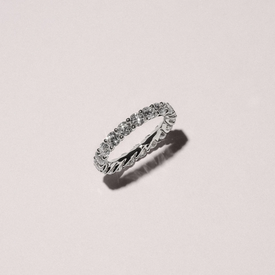Legacy 3.00ct Round Cut Lab Diamond Eternity Ring in 18K White Gold