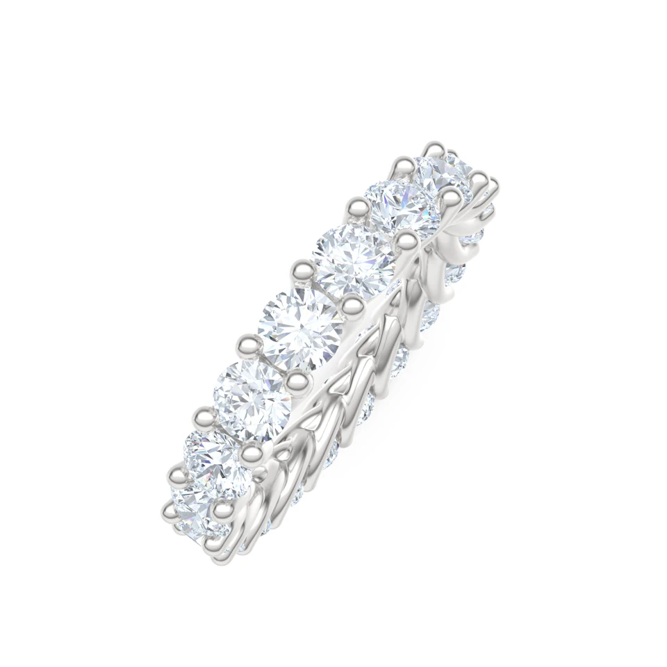 Legacy 3.00ct Round Cut Lab Diamond Eternity Ring in 18K White Gold