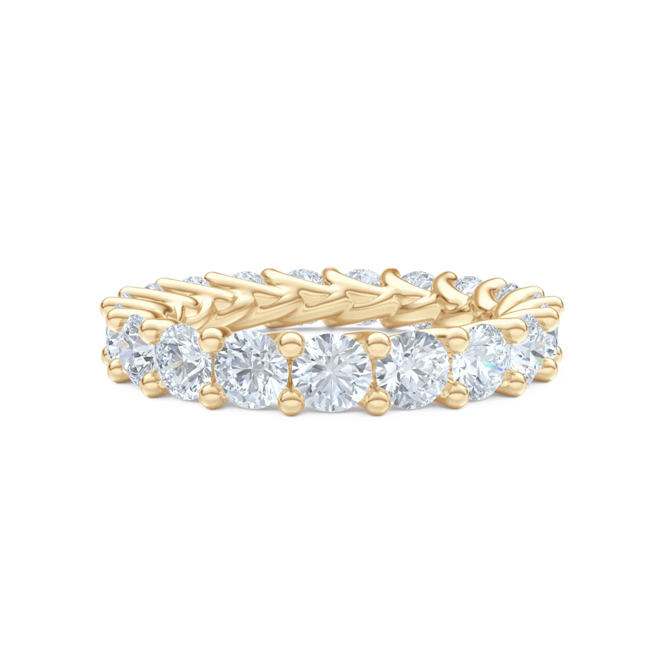 Legacy 3.00ct Round Cut Lab Diamond Eternity Ring in 18K Yellow Gold