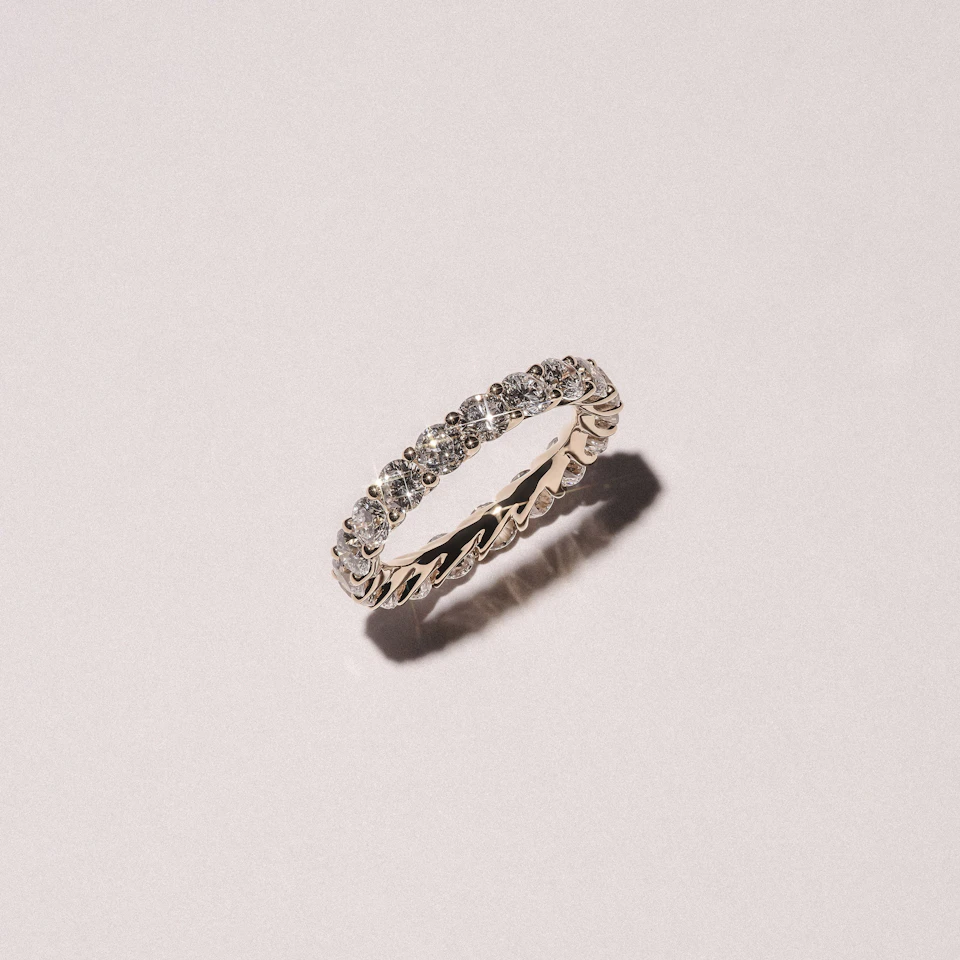 Legacy 3.00ct Round Cut Lab Diamond Eternity Ring in 18K Yellow Gold