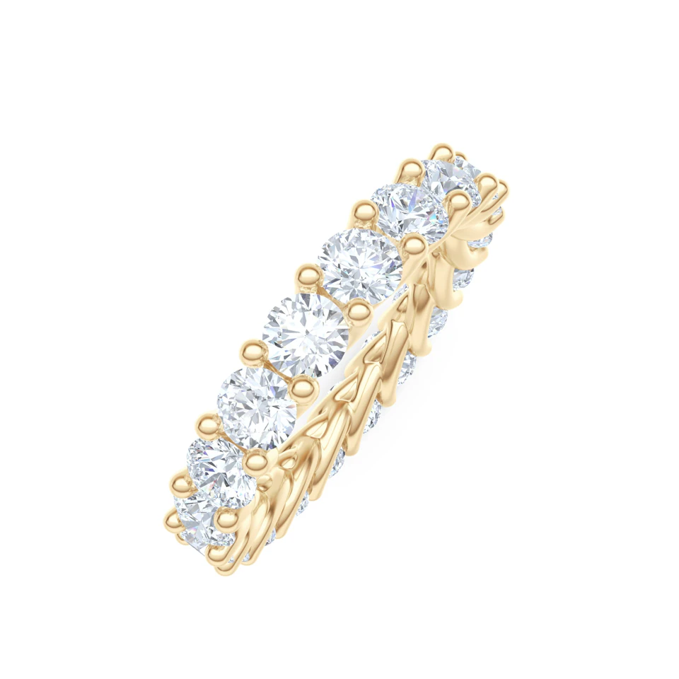 Legacy 3.00ct Round Cut Lab Diamond Eternity Ring in 18K Yellow Gold
