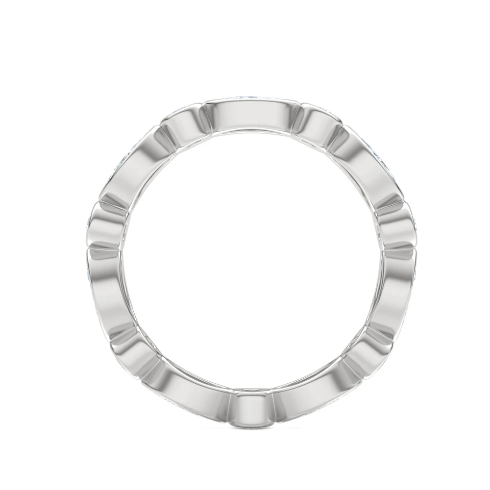 Skyline 1.13ct Marquise and Round Cut Lab Diamond Eternity Ring in 14K White Gold
