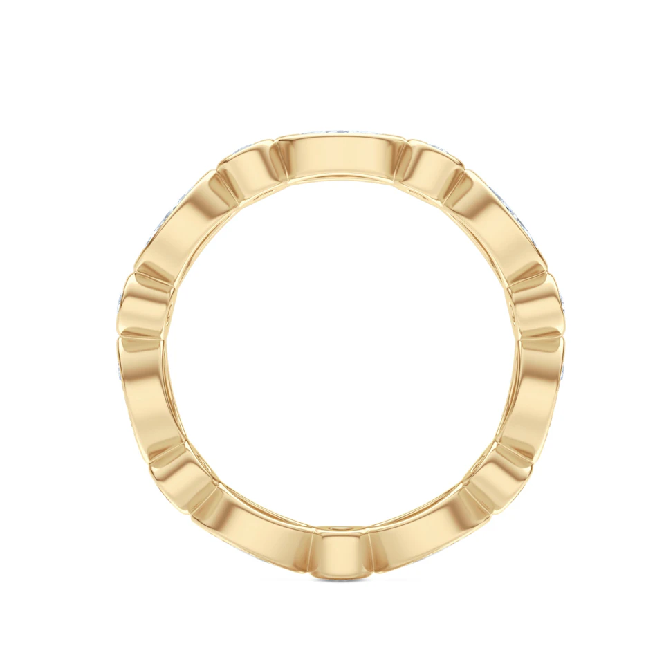Skyline 1.13ct Marquise and Round Cut Lab Diamond Eternity Ring in 14K Yellow Gold