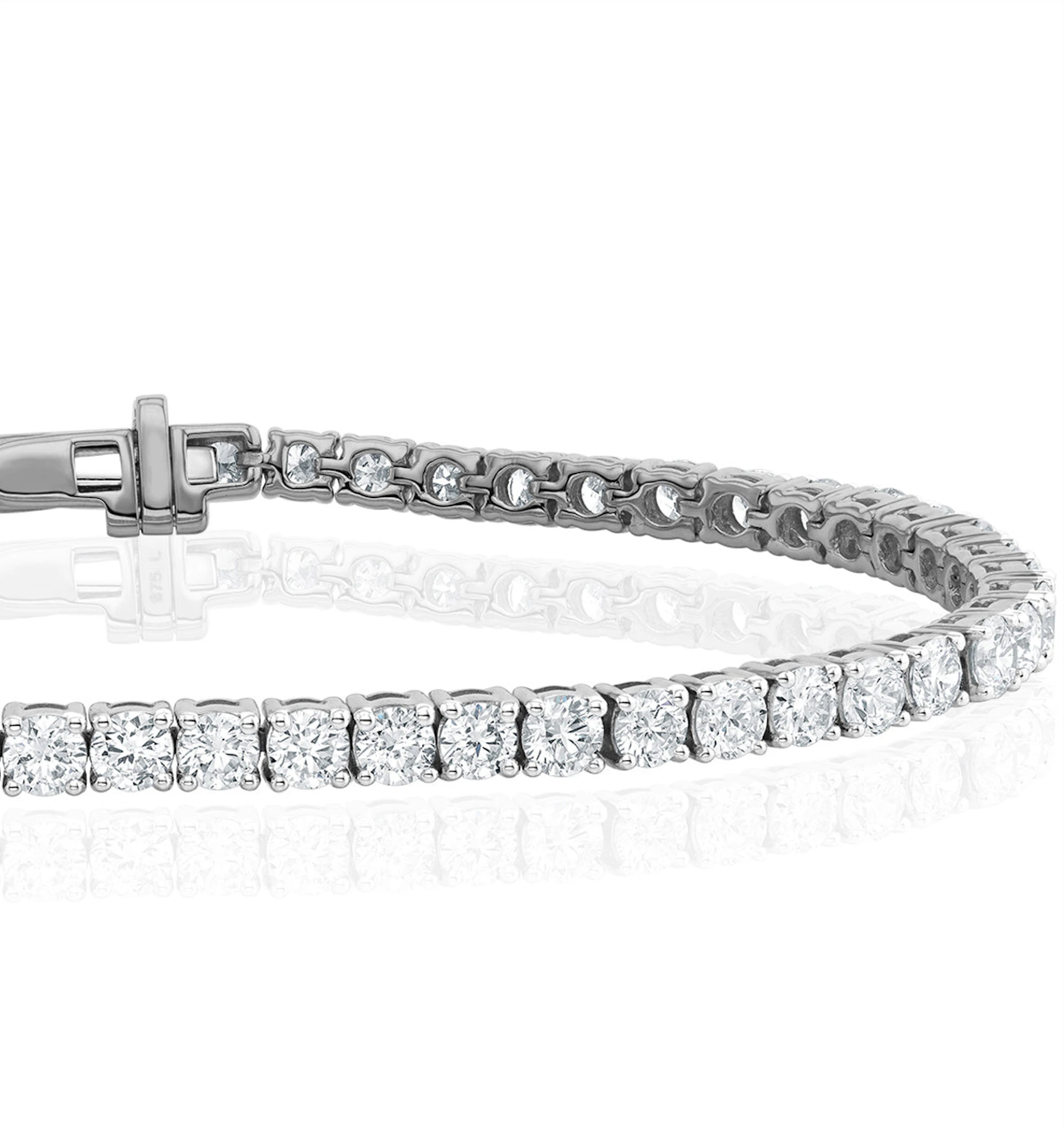 10ct Lab Diamond Tennis Bracelet Claw Set in 9K White Gold