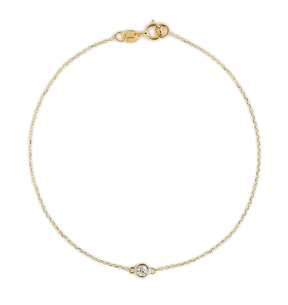 0.08ct Lab Diamond Bracelet set in 9K Yellow Gold