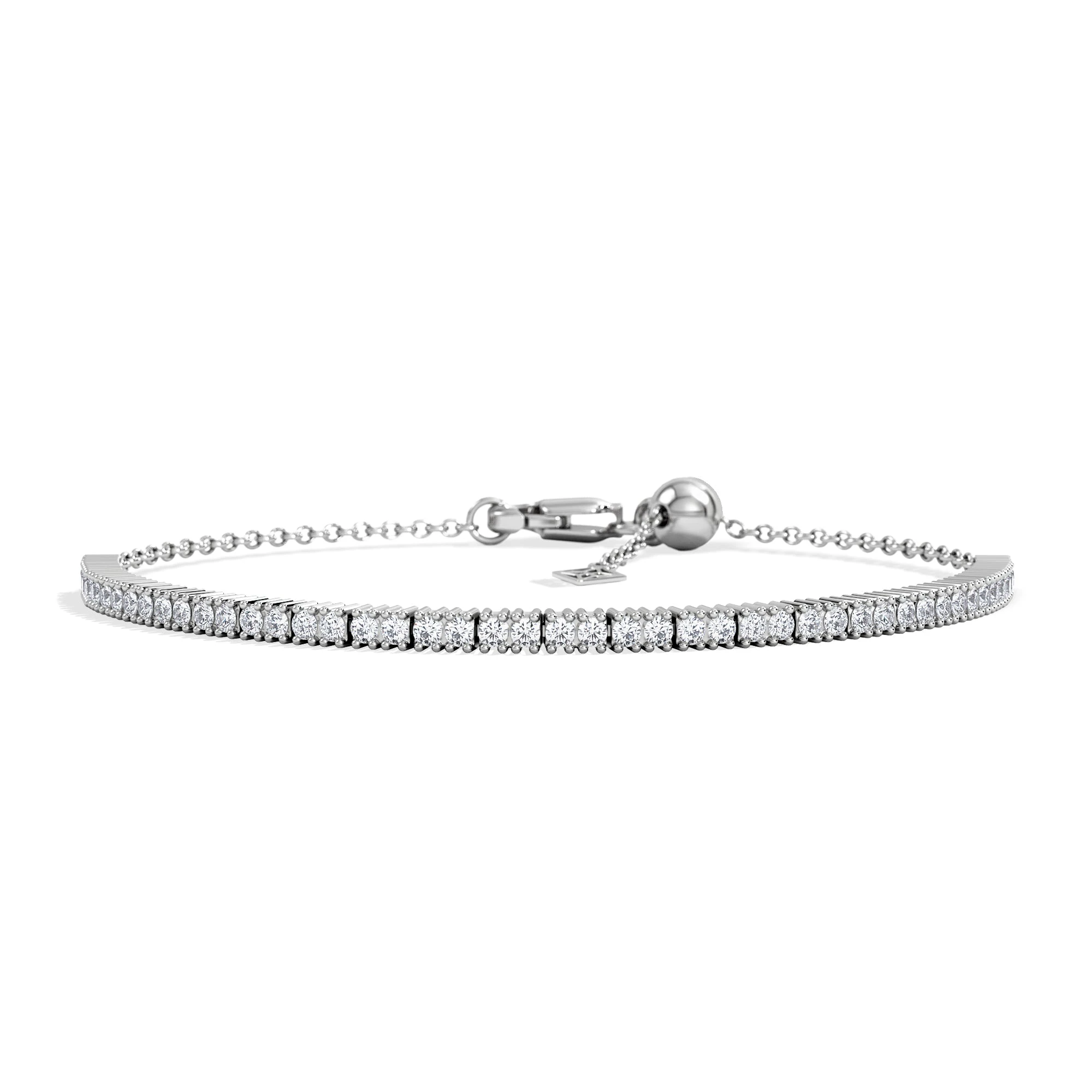 Adjustable Lab Diamond Tennis Bracelet 1.00ct in 925 Silver
